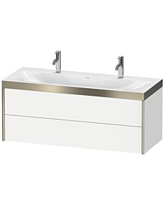 Duravit XViu Waschtisch-Unterschrank XV4618OB118P 120x48cm, 2 Schubkästen, champagner matt, Rahmen P, weiß matt