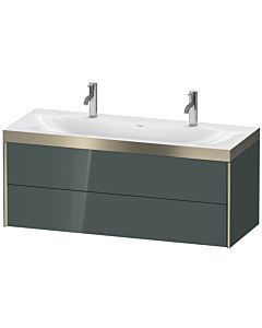 Duravit XViu vanity unit XV4618OB138P 120x48cm, 2 drawers, matt champagne, Rahmen P, dolomiti gray high gloss