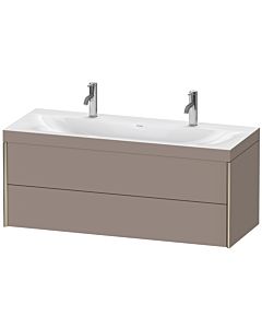 Duravit XViu Waschtisch-Unterschrank XV4618OB143C 120x48cm, 2 Schubkästen, champagner matt, Rahmen C, basalt matt