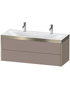 Duravit XViu vanity unit XV4618OB143P 120x48cm, 2 drawers, matt champagne, Rahmen P, matt basalt