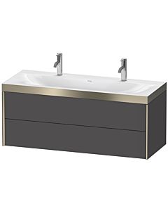Duravit XViu Waschtisch-Unterschrank XV4618OB149P 120x48cm, 2 Schubkästen, champagner matt, Rahmen P, graphit matt