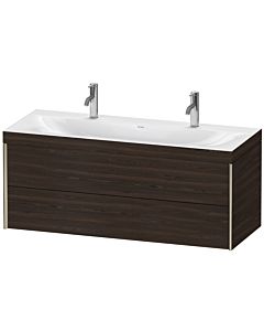 Duravit XViu vanity unit XV4618OB169C 120x48cm, 2 drawers, matt champagne, Rahmen C, brushed walnut