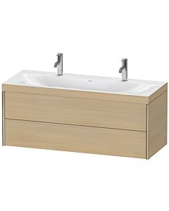 Duravit Meuble sous-vasque XViu XV4618OB171C 120x48cm, 2 tiroirs, champagne mat, Rahmen C, chêne méditerranéen