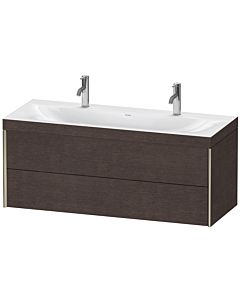 Duravit Meuble sous-vasque XViu XV4618OB172C 120x48cm, 2 tiroirs, champagne mat, Rahmen C, chêne foncé brossé