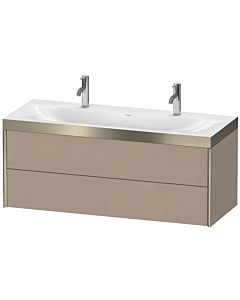 Duravit Meuble sous-vasque XViu XV4618OB175P 120x48cm, 2 tiroirs, champagne mat, Rahmen P, lin