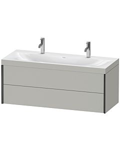 Duravit XViu vanity unit XV4618OB207C 120x48cm, 2 drawers, matt black, Rahmen C, matt concrete gray