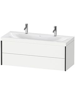 Duravit XViu Waschtisch-Unterschrank XV4618OB218C 120x48cm, 2 Schubkästen, schwarz matt, Rahmen C, weiß matt