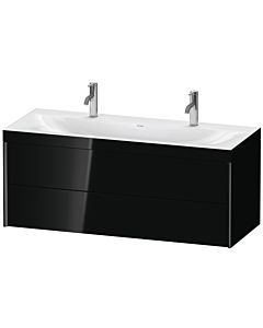 Duravit XViu vanity unit XV4618OB240C 120x48cm, 2 drawers, black matt, Rahmen C, black high gloss