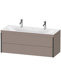 Duravit XViu Waschtisch-Unterschrank XV4618OB243C 120x48cm, 2 Schubkästen, schwarz matt, Rahmen C, basalt matt