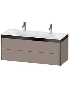 Duravit XViu vanity unit XV4618OB243P 120x48cm, 2 drawers, matt black, Rahmen P, matt basalt