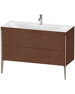 Duravit Meuble sous-vasque XViu XV4712OB113C 120x48cm, 2 tiroirs, 2000 , champagne mat, Rahmen C, noyer américain