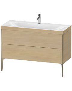 Duravit XViu meuble sous-vasque XV4712OB171C 120x48cm, 2 tiroirs, 2000 , champagne mat, Rahmen C, chêne méditerranéen