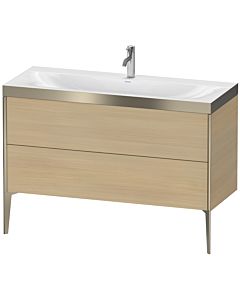 Duravit XViu meuble sous-vasque XV4712OB171P 120x48cm, 2 tiroirs, 2000 , champagne mat, Rahmen P, chêne méditerranéen