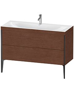 Duravit Meuble sous-vasque XViu XV4712OB213C 120x48cm, 2 tiroirs, 2000 , noir mat, Rahmen C, noyer américain