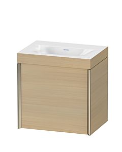 Duravit XViu Waschtisch-Unterschrank XV4631NB171C 45x33,3cm, 1 Tür, rechts, ohne Hahnloch, champagner matt, Rahmen C, mediterrane eiche