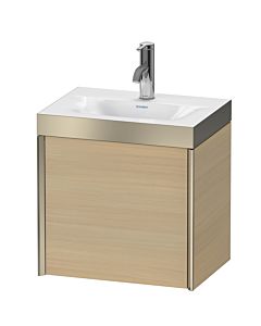 Duravit XViu vanity unit XV4631OB171P 45x33.3cm, 2000 door, right, 2000 tap hole, matt champagne, Rahmen P, mediterranean oak