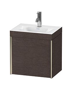 Duravit XViu Waschtisch-Unterschrank XV4631OB172C 45x33,3cm, 1 Tür, rechts, 1 Hahnloch, champagner matt, Rahmen C, eiche dunkel gebürstet