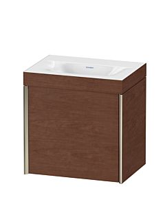 Duravit XViu Waschtisch-Unterschrank XV4630NB113C 45x33,3cm, 1 Tür, links, ohne Hahnloch, champagner matt, Rahmen C, amerikanischer nussbaum