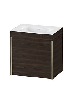 Duravit XViu meuble sous-vasque XV4630NB169C 45x33,3cm, 2000 , gauche, sans trou pour robinet, champagne mat, Rahmen C, noyer brossé