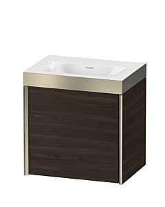 Duravit XViu meuble sous-vasque XV4630NB169P 45x33,3cm, 2000 , gauche, sans trou pour robinet, champagne mat, Rahmen P, noyer brossé