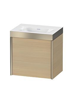 Duravit XViu vanity unit XV4630NB171P 45x33.3cm, 2000 door, left, without tap hole, matt champagne, Rahmen P, mediterranean oak
