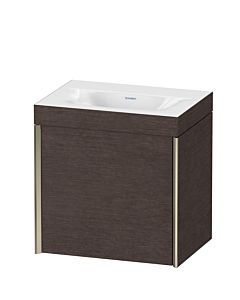 Duravit XViu Waschtisch-Unterschrank XV4630NB172C 45x33,3cm, 1 Tür, links, ohne Hahnloch, champagner matt, Rahmen C, eiche dunkel gebürstet