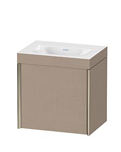 Duravit XViu vanity unit XV4630NB175C 45x33.3cm, 2000 door, left, without tap hole, matt champagne, Rahmen C, linen