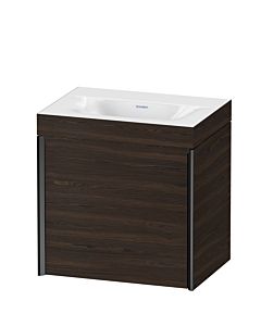 Duravit XViu meuble sous-vasque XV4630NB269C 45x33,3cm, 2000 , gauche, sans trou pour robinet, noir mat, Rahmen C, noyer brossé