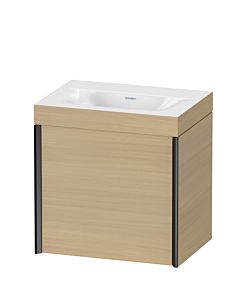 Duravit XViu Waschtisch-Unterschrank XV4630NB271C 45x33,3cm, 1 Tür, links, ohne Hahnloch, schwarz matt, Rahmen C, mediterrane eiche