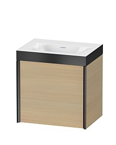 Duravit XViu vanity unit XV4630NB271P 45x33.3cm, 2000 door, left, without tap hole, matt black, Rahmen P, Mediterranean oak