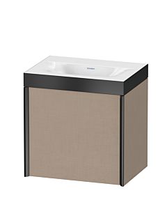 Duravit XViu vanity unit XV4630NB275P 45x33.3cm, 2000 door, left, without tap hole, matt black, Rahmen P, linen
