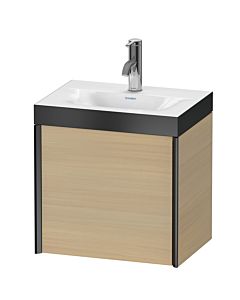 Duravit XViu Waschtisch-Unterschrank XV4630OB271P 45x33,3cm, 1 Tür, links, 1 Hahnloch, schwarz matt, Rahmen P, mediterrane eiche
