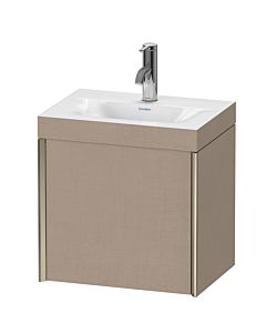 Duravit XViu vanity unit XV4630OB175C 45x33.3cm, 2000 door, left, 2000 tap hole, matt champagne, Rahmen C, linen