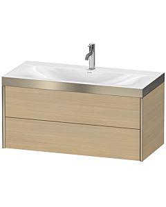 Duravit Meuble sous-vasque XViu XV4616OB171P 100x48cm, 2 tiroirs, 2000 , champagne mat, Rahmen P, chêne méditerranéen