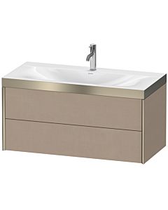 Duravit Meuble sous-vasque XViu XV4616OB175P 100x48cm, 2 tiroirs, 2000 , champagne mat, Rahmen P, lin