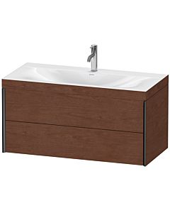 Duravit Meuble sous-vasque XViu XV4616OB213C 100x48cm, 2 tiroirs, 2000 , noir mat, Rahmen C, noyer américain