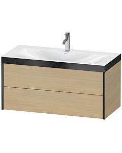 Duravit Meuble sous-vasque XViu XV4616OB271P 100x48cm, 2 tiroirs, 2000 , noir mat, Rahmen P, chêne méditerranéen