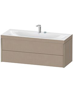 Duravit XViu vanity unit XV4617EB175C 120x48cm, 2 drawers, 2 tap holes, matt champagne, Rahmen C, linen