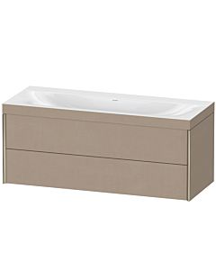 Duravit XViu vanity unit XV4617NB175C 120x48cm, 2 drawers, without tap hole, matt champagne, Rahmen C, linen
