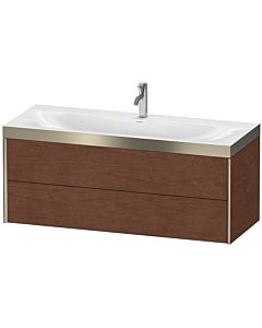 Duravit Meuble sous-vasque XViu XV4617OB113P 120x48cm, 2 tiroirs, 2000 , champagne mat, Rahmen P, noyer américain