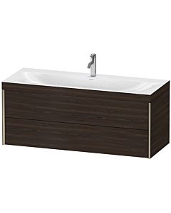 Duravit Meuble sous-vasque XViu XV4617OB169C 120x48cm, 2 tiroirs, 2000 , champagne mat, Rahmen C, noyer brossé