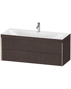 Duravit Meuble sous-vasque XViu XV4617OB172C 120x48cm, 2 tiroirs, 2000 , champagne mat, Rahmen C, chêne foncé brossé