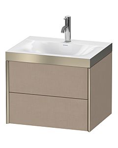 Duravit Meuble sous-vasque XViu XV4614OB175P 60x48cm, 2 tiroirs, 2000 , champagne mat, Rahmen P, lin
