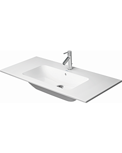 Duravit Me by Starck lavabo pour meuble 2336103200 103 x 49 cm, blanc mat, avec trou pour robinetterie, trop-plein, banc pour robinetterie