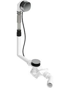 Duravit Quadroval drain and overflow 792201000001000 d= 5.2cm, for bathtubs with lateral drain, with bathtub inlet, chrome