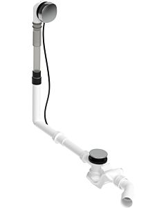 Duravit Quadroval Ab- und Überlaufgarnitur 792206000001000 Bowdenzuglänge 85 cm, d= 5,2cm, für Badewannen mit zentralem Ablauf, chrom