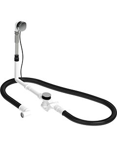 Duravit Quadroval drain and overflow 792208000001000 Bowden cable length 85 cm, d= 5.2 cm, with flexible drain hose, chrome