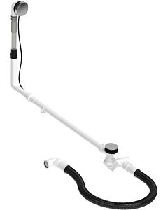 Duravit Quadroval drain and overflow 792210000001000 Bowden cable length 110 cm, d= 5.2 cm, with flexible drain hose, chrome