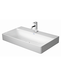 Duravit DuraSquare Möbel-Waschtisch geschliffen 23538000791 80 x 47 cm, ohne Überlauf, mit Hahnlochbank, ohne Hahnloch, weiß WonderGliss
