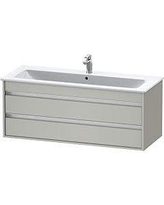 Duravit Ketho Waschtisch-Unterschrank KT643100707 120 x 47,5 cm, betongrau matt, 2 Schubkästen, wandhängend